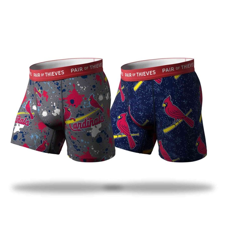 Underwear Pair of Thieves | Mlb St. Louis Cardinals Superfit Boxer Brief 2 Pack