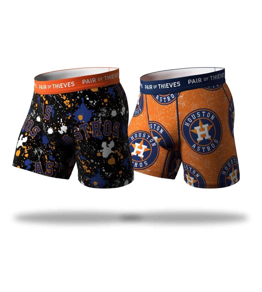 Underwear Pair of Thieves | Mlb Houston Astros Superfit Boxer Brief 2 Pack